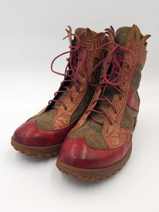 L'artiste Shoes - L'Artiste Spring Step Ileana Ankle Boots Red- Women's size US 6.5-7 / EU 37